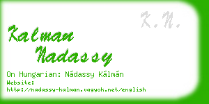 kalman nadassy business card